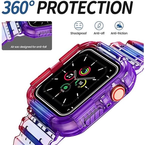 NotoCity for Apple Watch Band Clear 38 mm 40mm with Case, Replacement Strap main image 6